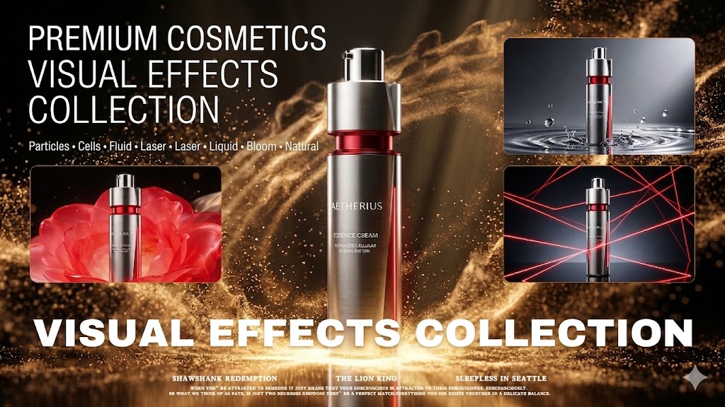 Cosmetics visual effects collection · Ultra-definition high-end commercial blockbuster